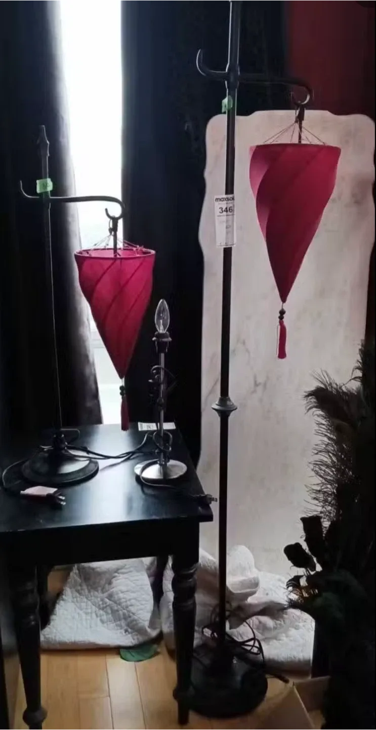 Mariposa Floor Lamp - Red Shade