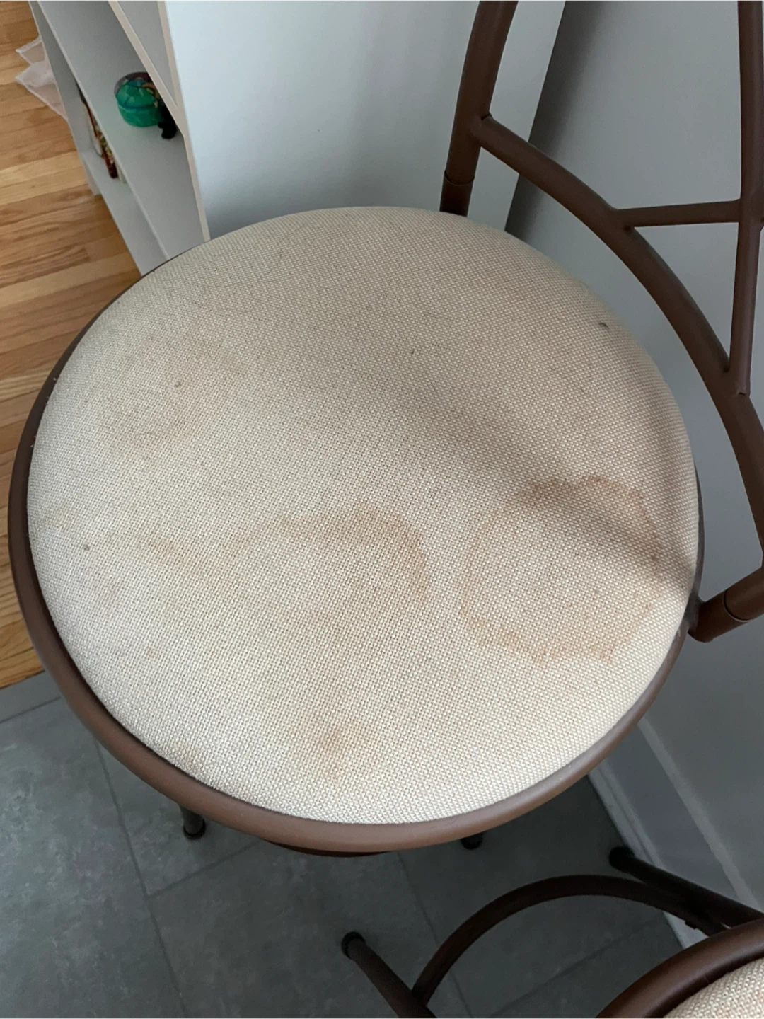 Bar Stools set of 2- Brown Metal Frame - photo 3