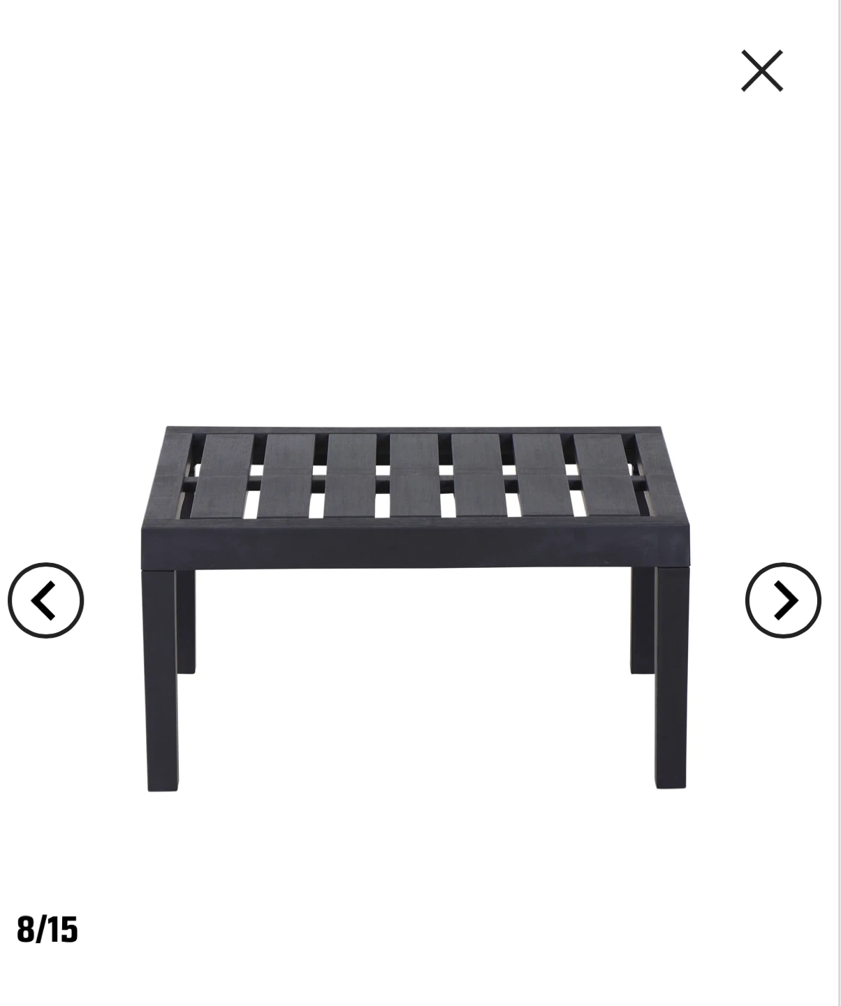 Black Outdoor Coffee Table