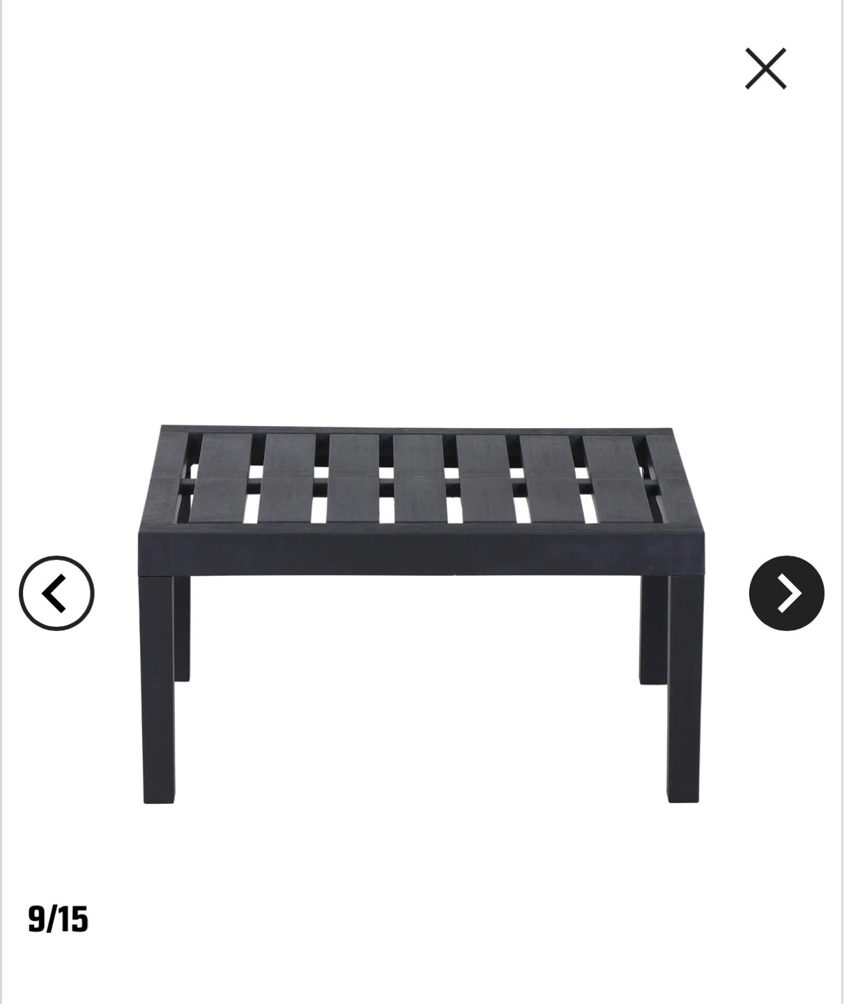 Black Outdoor Coffee Table - photo 2