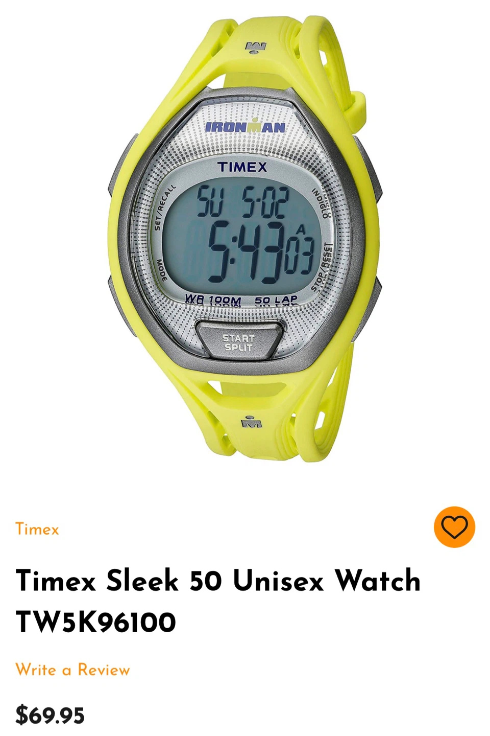 Timex Ironman Sleek 50 Unisex Watch