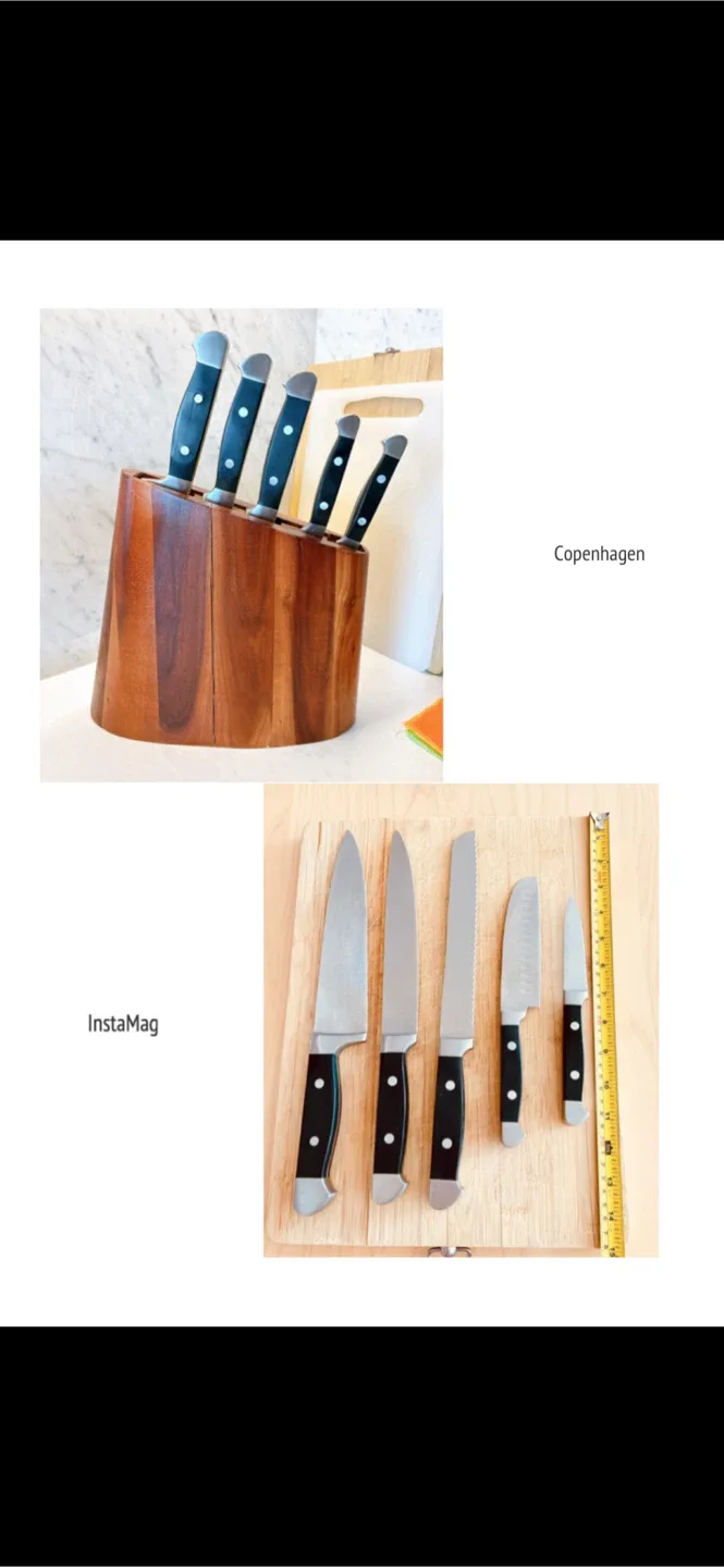 Copenhagen Knife Set with Wooden Block