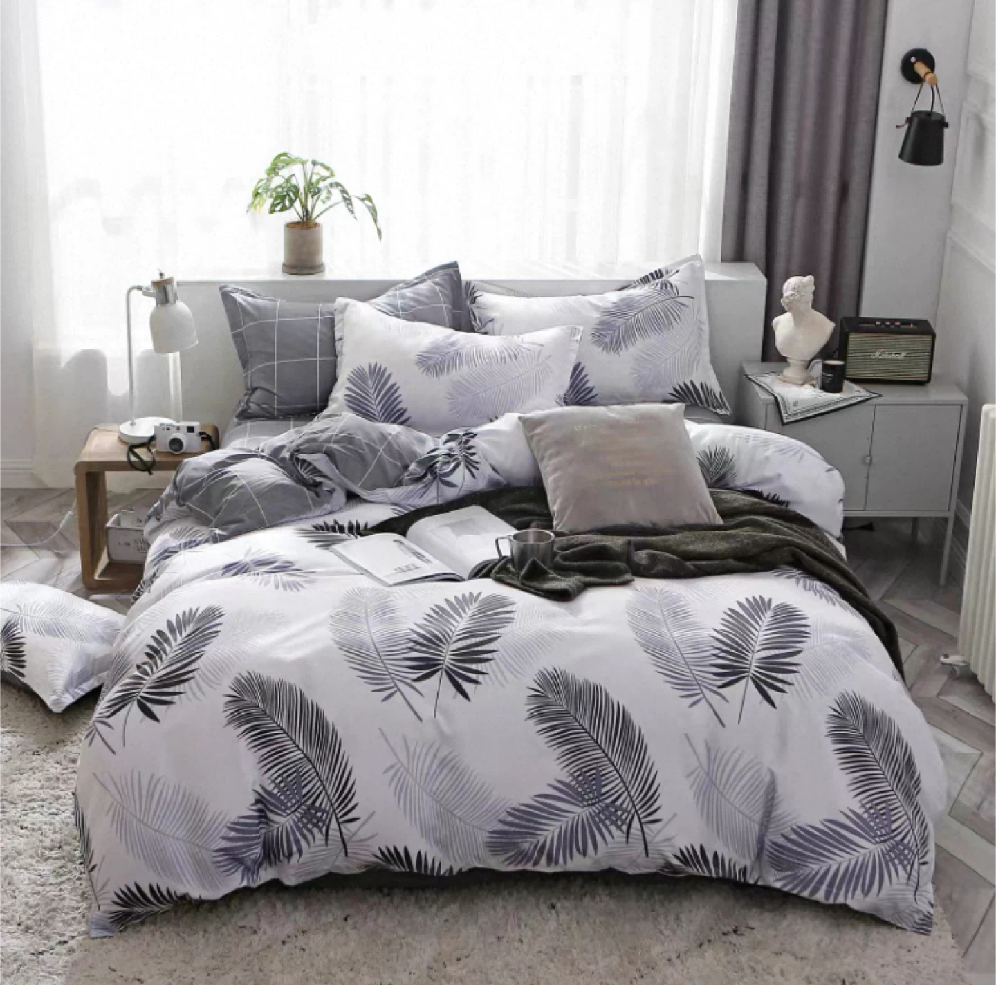 Last chance!!! Leaf Print Duvet Cover & comforter Set - photo 2