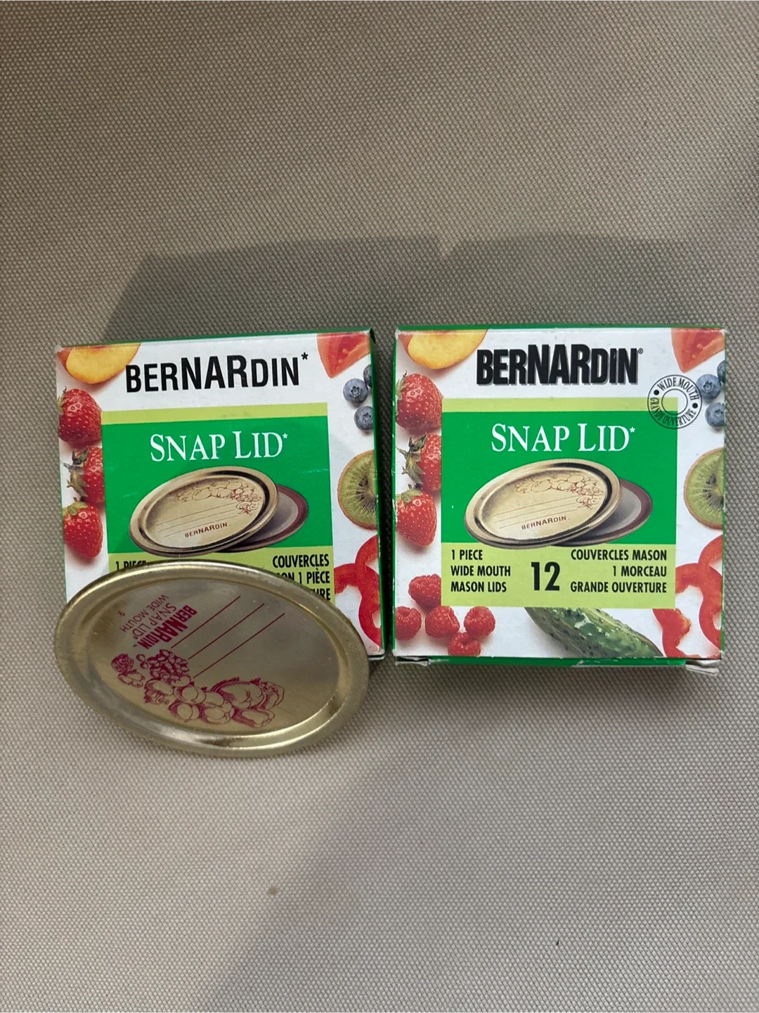 Bernardin Snap Lids - Wide Mouth - 12 pack