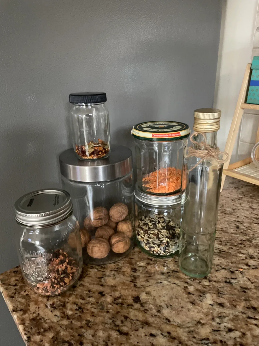 Assorted Glass Jars for Storage