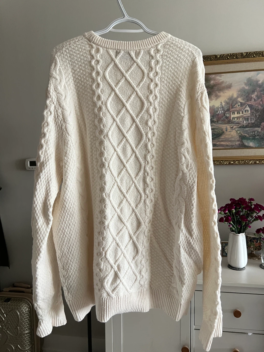 Old Navy So Soft Cream Cable Knit Sweater Size XL - photo 3