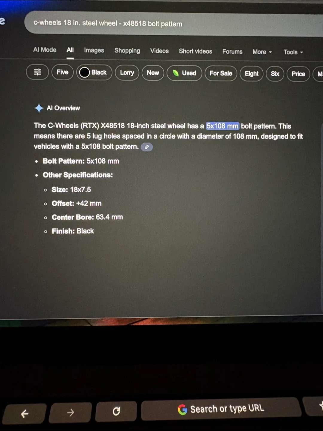 Pirelli Ice Zero Asim 235/60R18 Tire on Steel Wheel image indicator(4)