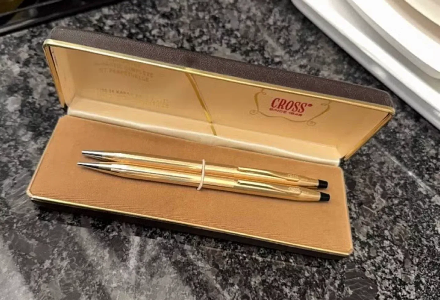 Cross Gold Pen and Pencil Set with Box