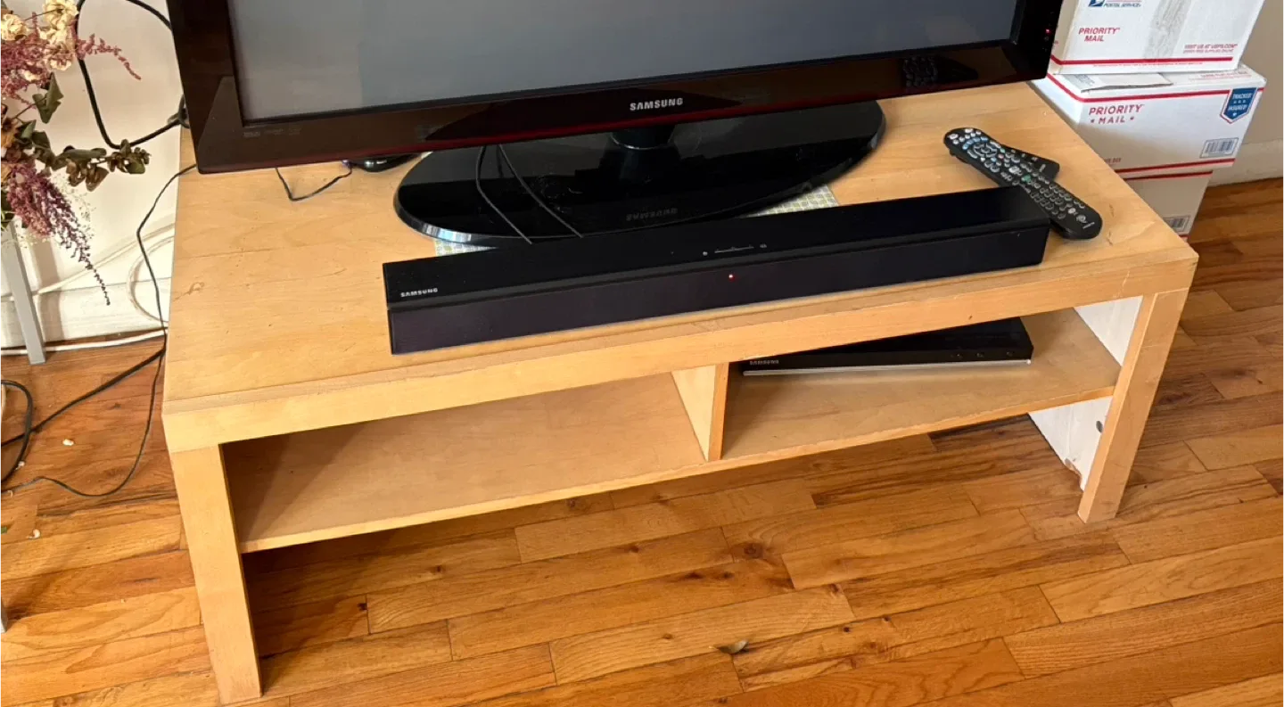 Wood tv stand