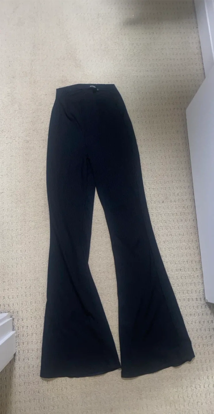Missguided Black Flare Pants - US 2