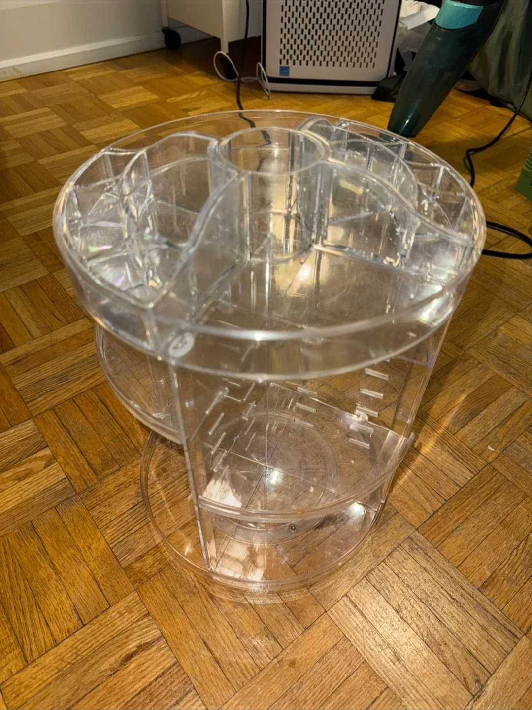 Clear Acrylic 360 Rotating Makeup Organizer