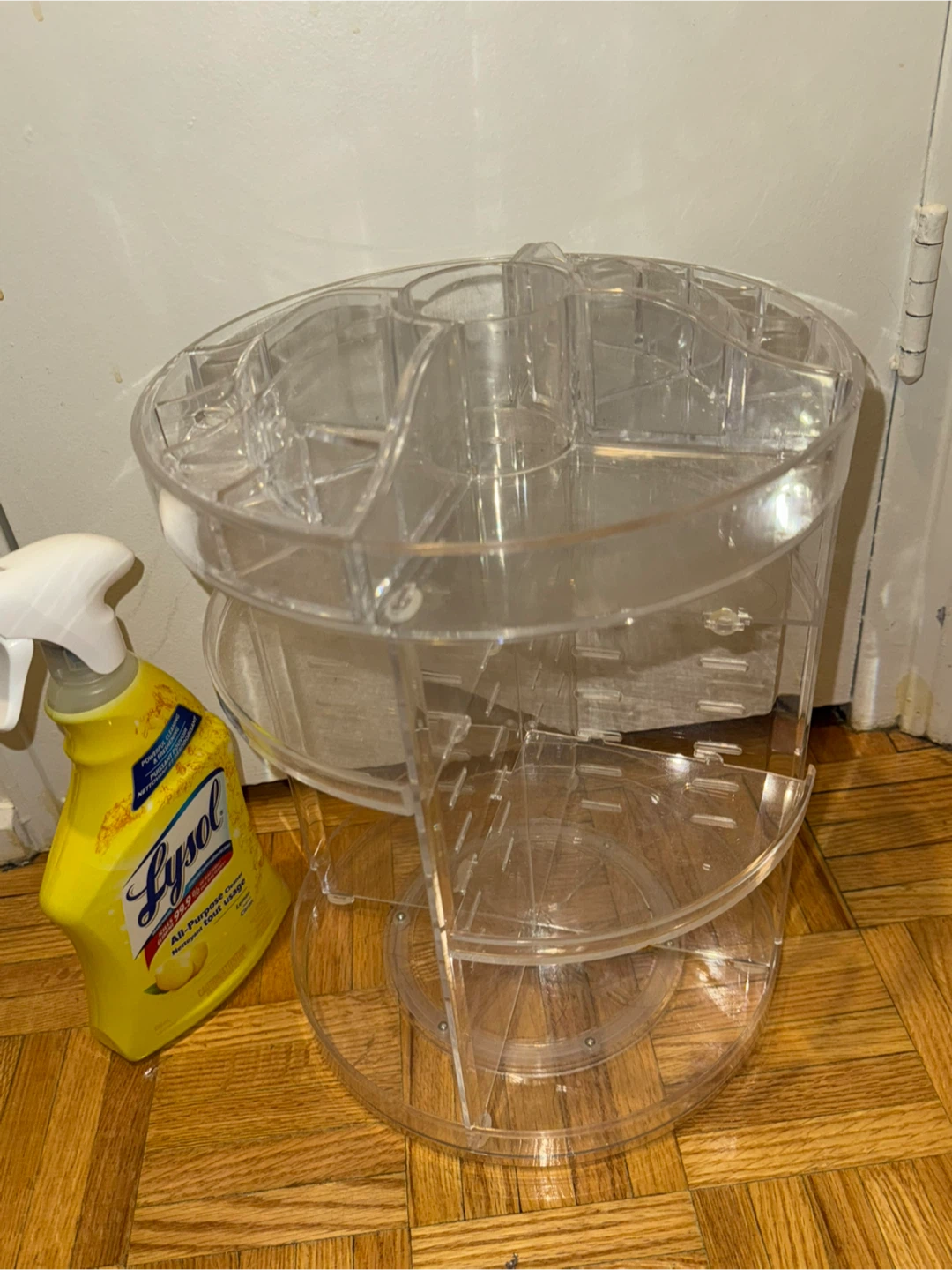 Clear Acrylic 360 Rotating Makeup Organizer - photo 2