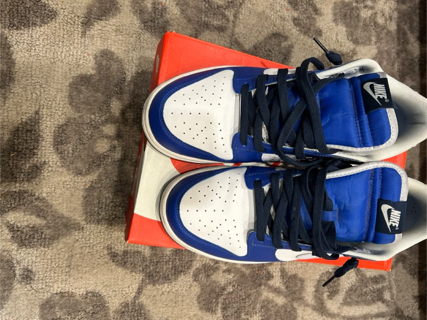 Nike Dunk Low Retro White/Royal Blue, with box image indicator(3)