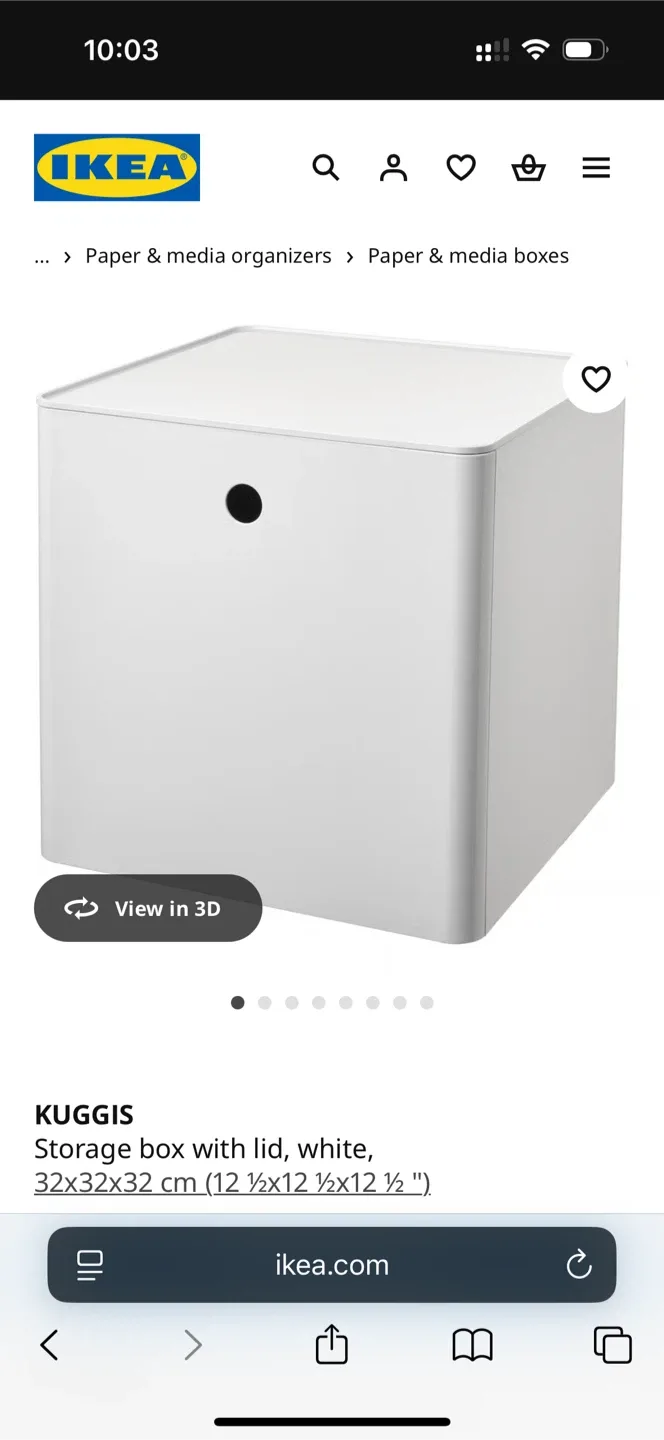 IKEA KUGGIS Storage Box White Each $10 image indicator(3)