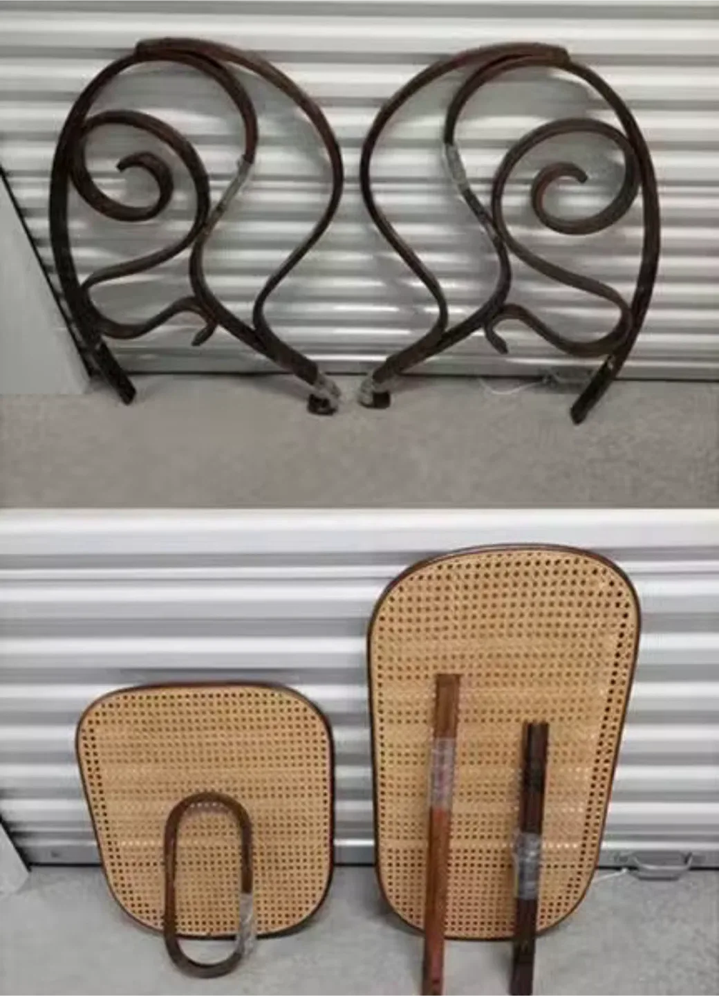 Vintage Wicker Rocking Chair Parts image indicator(2)