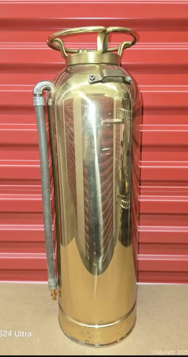 Vintage Brass Fire Extinguisher