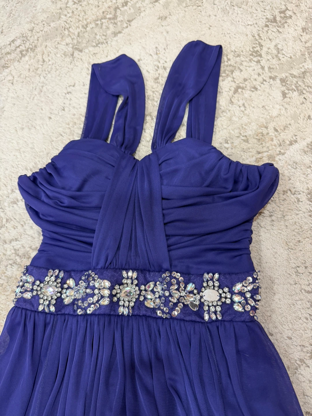 B Darlin Purple Formal Dress with Embellished Waist - photo 2