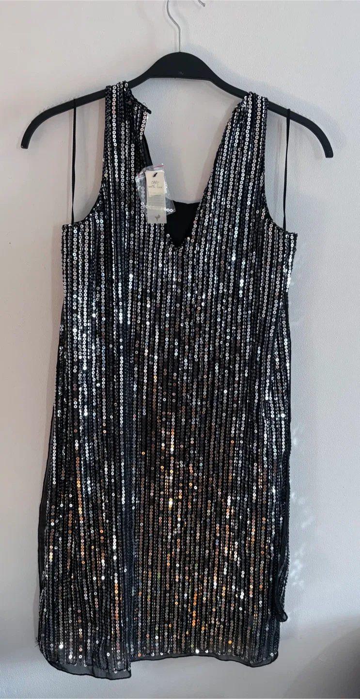 Black Sequin Dress ! image indicator(3)