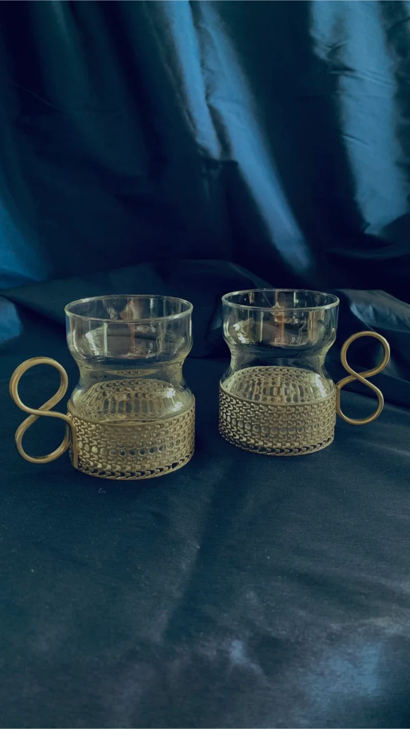 Vintage Iittala Tsaikka Glass Set of 2