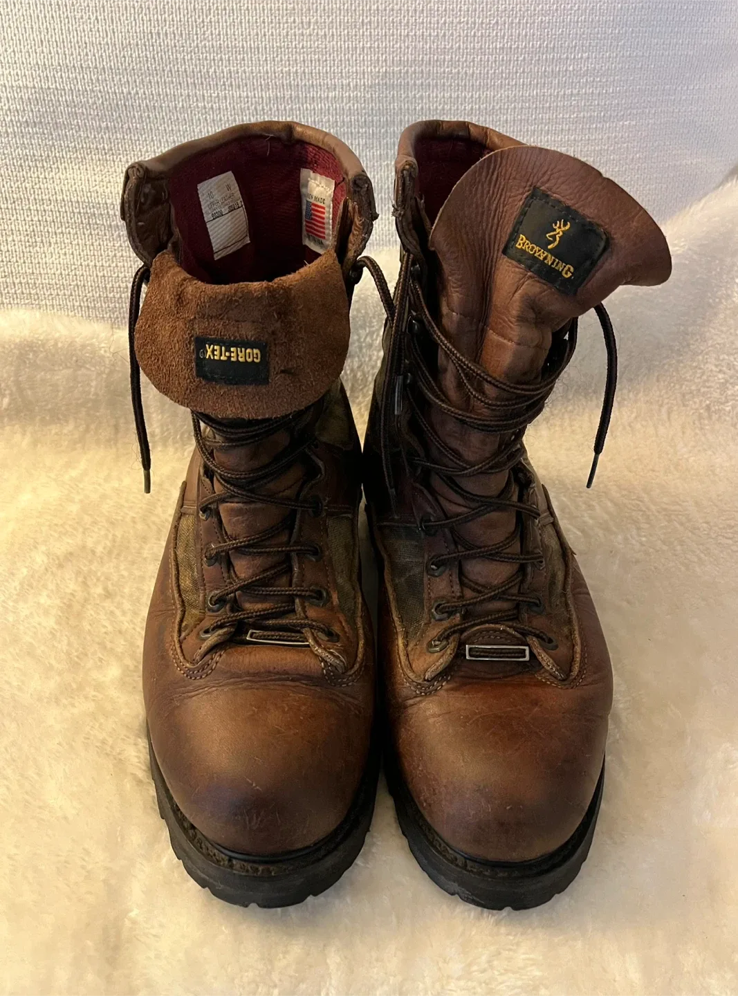 Browning Gore-Tex Leather Hunting Steel Toe Boots - Size 10