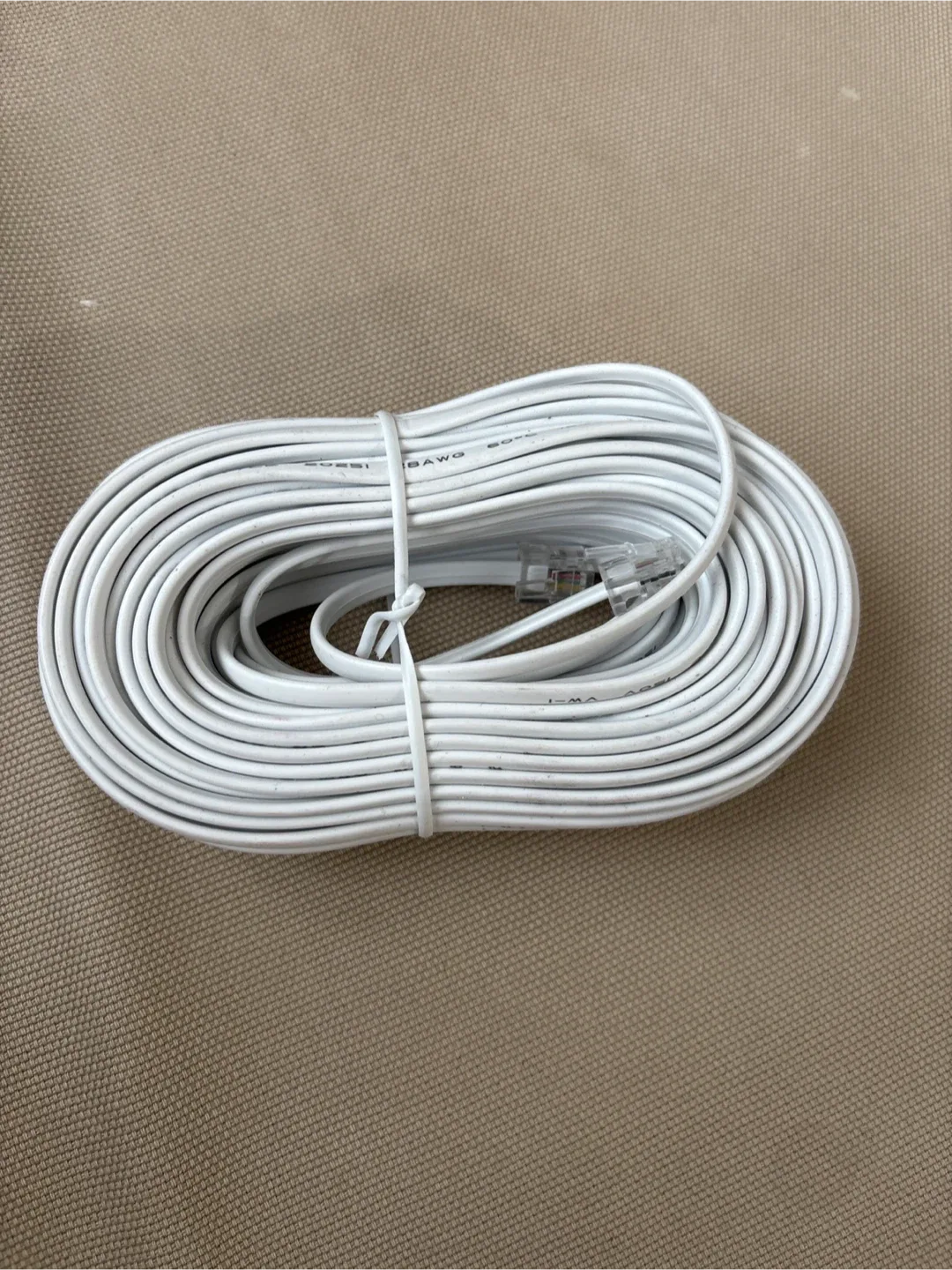 White Telephone Cable