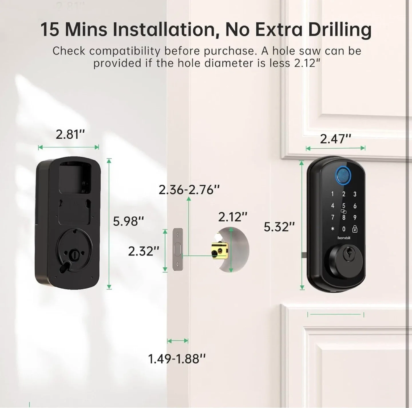 Hornbill Smart Lock - Fingerprint & Keypad image indicator(9)