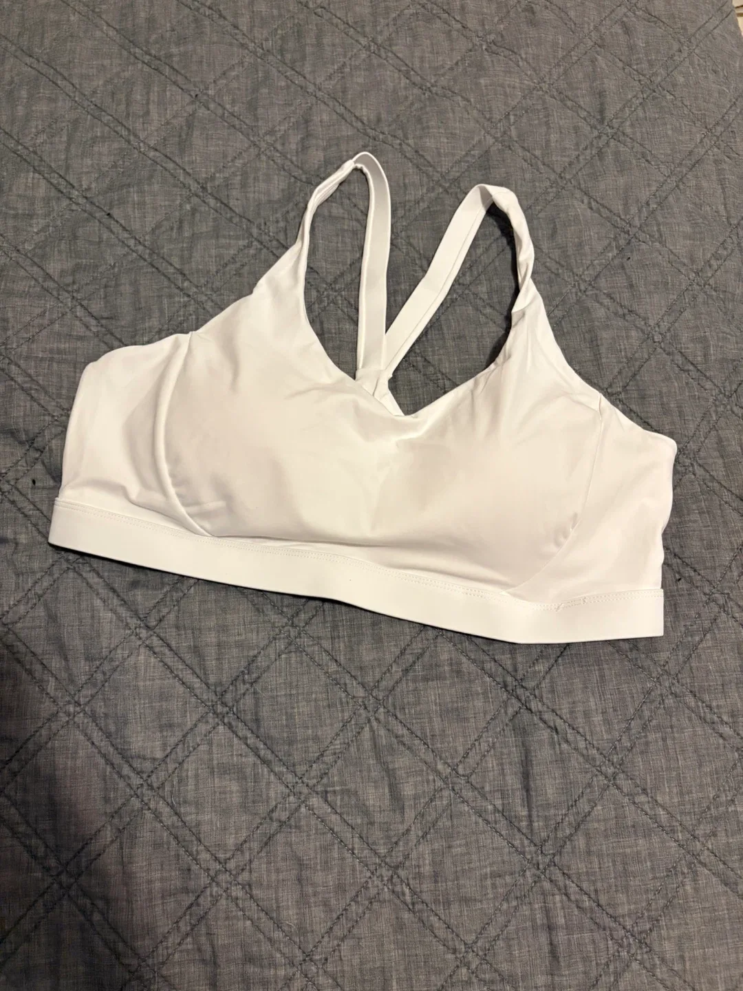 White Sports Bra 2XL