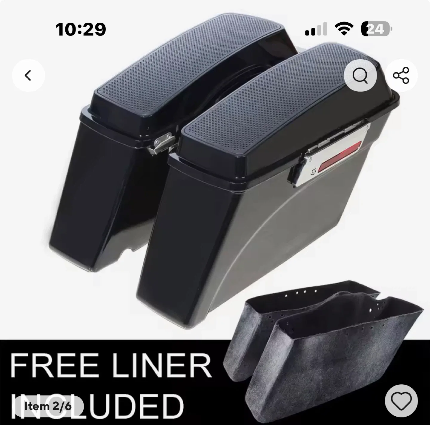 Motorcycle Saddlebags - Black image indicator(2)