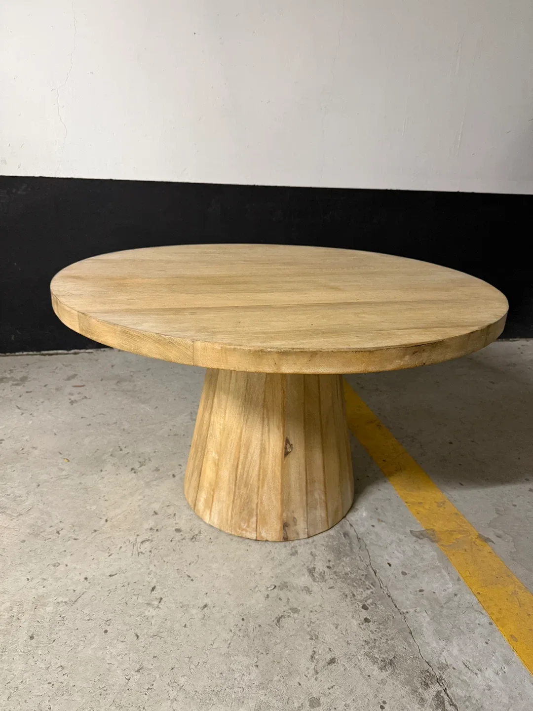 Round Bouclair Wooden Coffee Table
