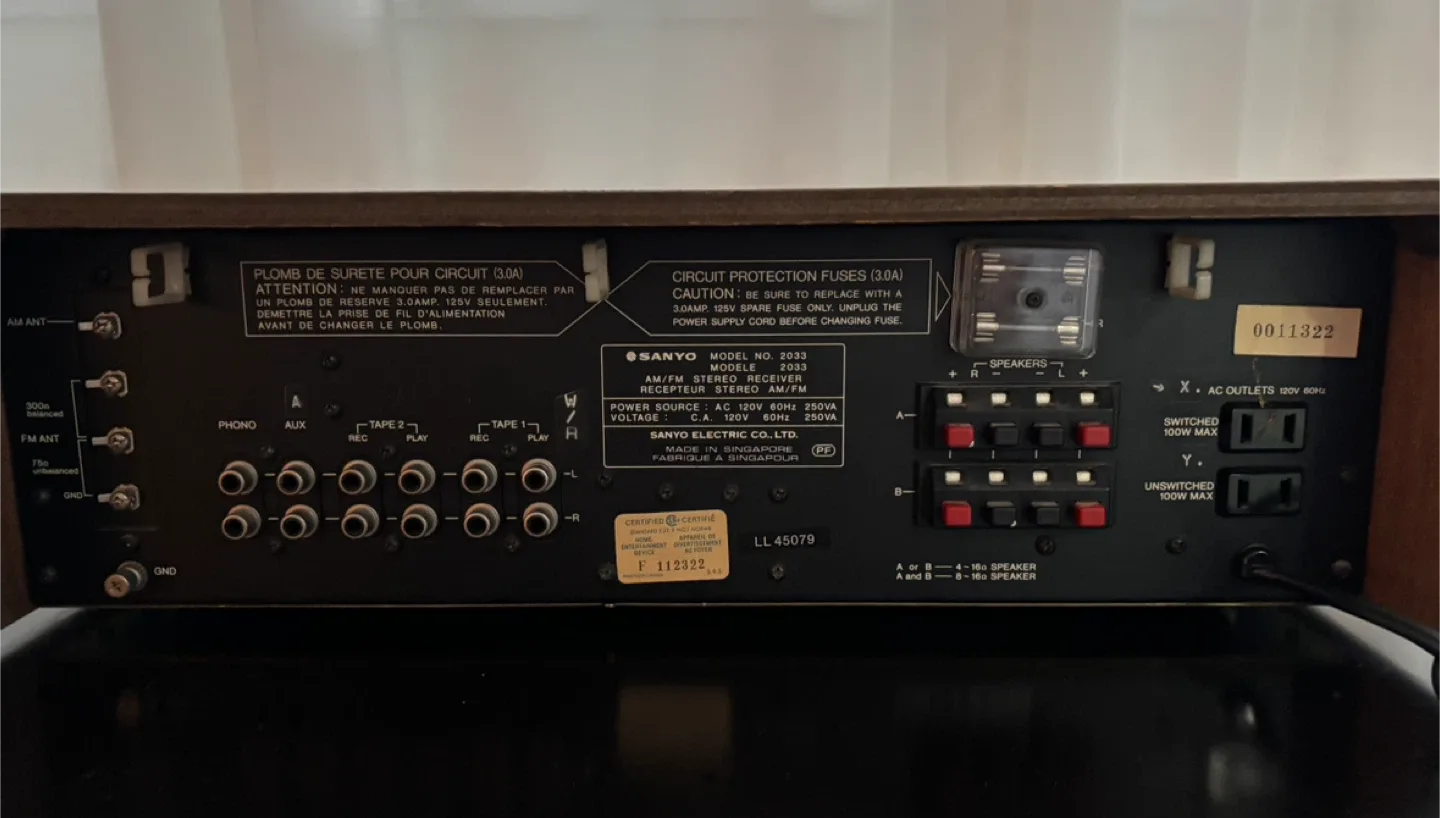 Vintage Sanyo 2033 AM/FM Stereo Receiver image indicator(6)