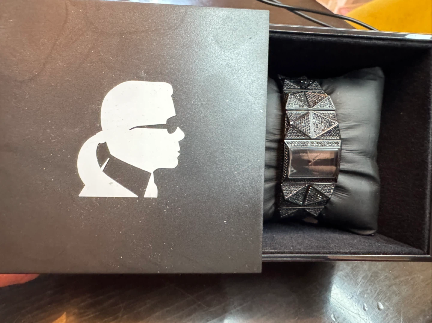 Brand new Karl Lagerfeld Black Pyramid Studded Watch - photo 4