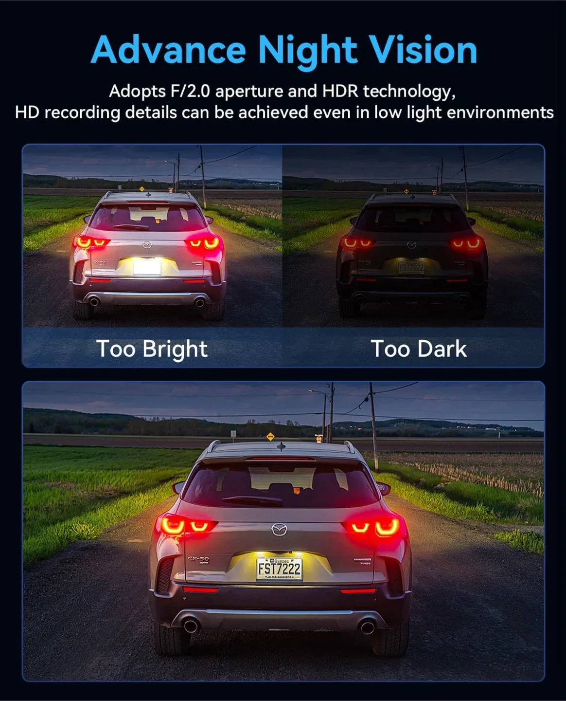 3 Channel Dash Cam - Front, Cabin, Rear image indicator(5)