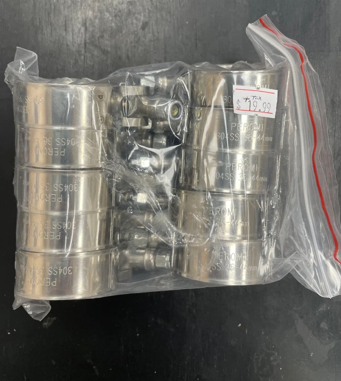 10-Pack T Bolt Hose Clamp 36-44mm (1.42"-1.73") image indicator(7)