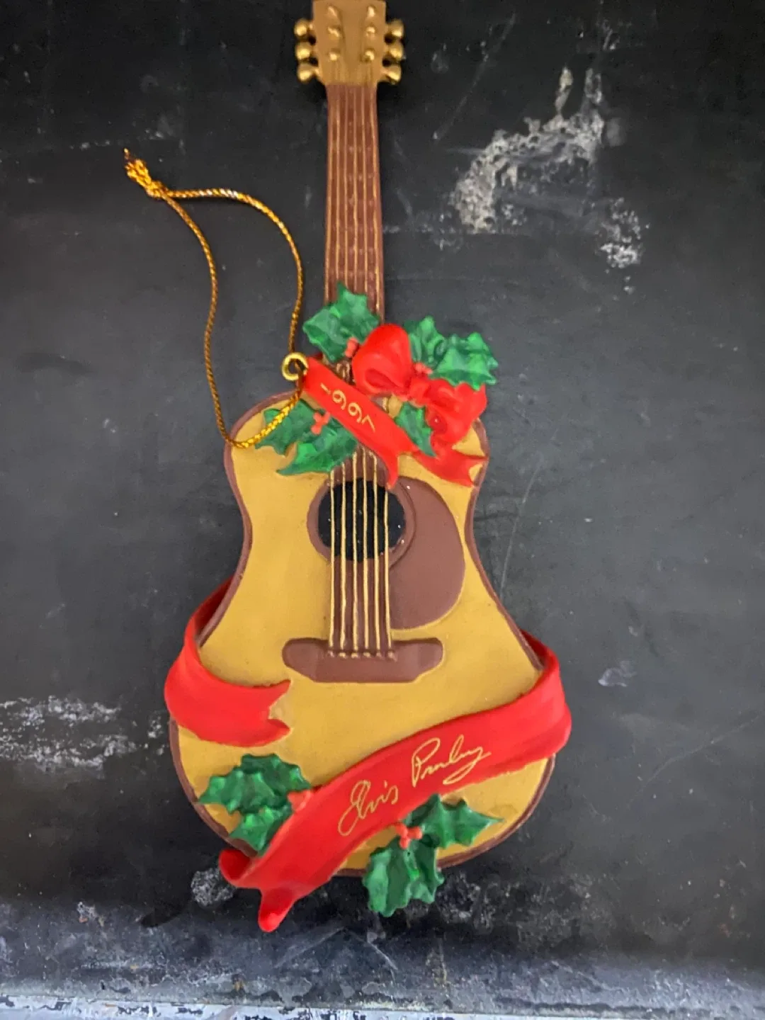 Elvis Presley  Guitar Collectible Christmas Ornament 1997  5.5”