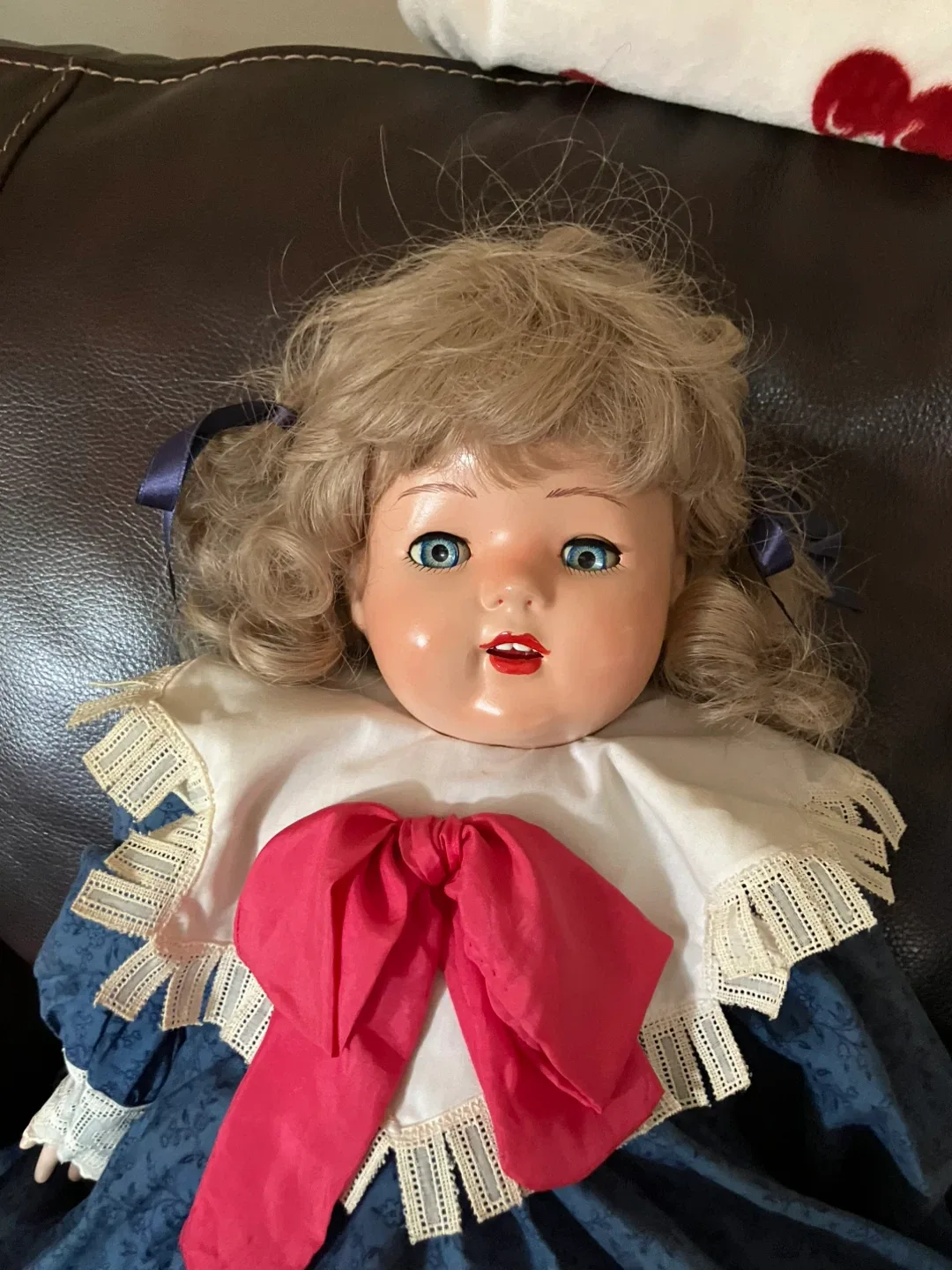 Antique Doll with Blue Dress image indicator(5)