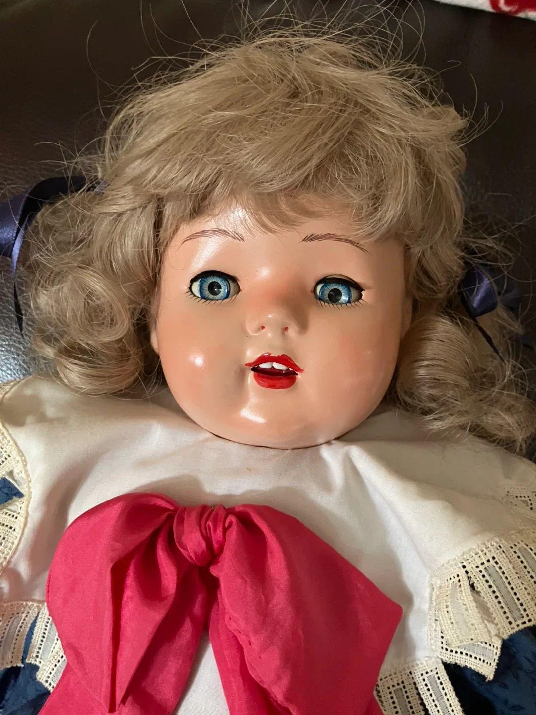 Antique Doll with Blue Dress image indicator(3)