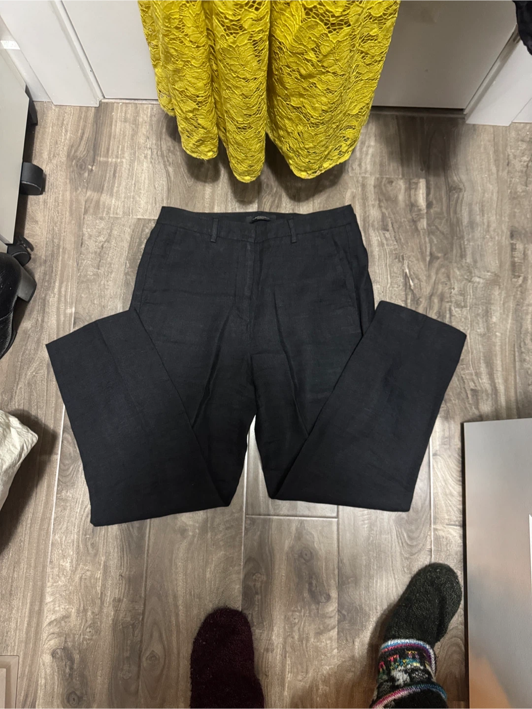 Maxmara weekend BLACK linen pants.