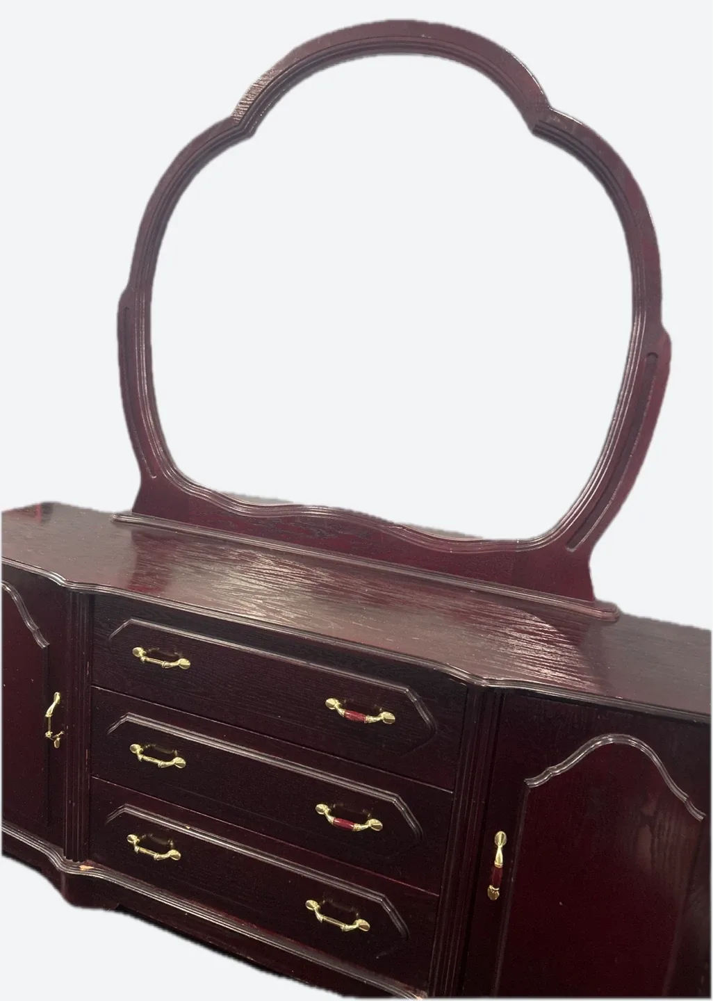 Vintage Wooden Dresser with Mirror image indicator(2)