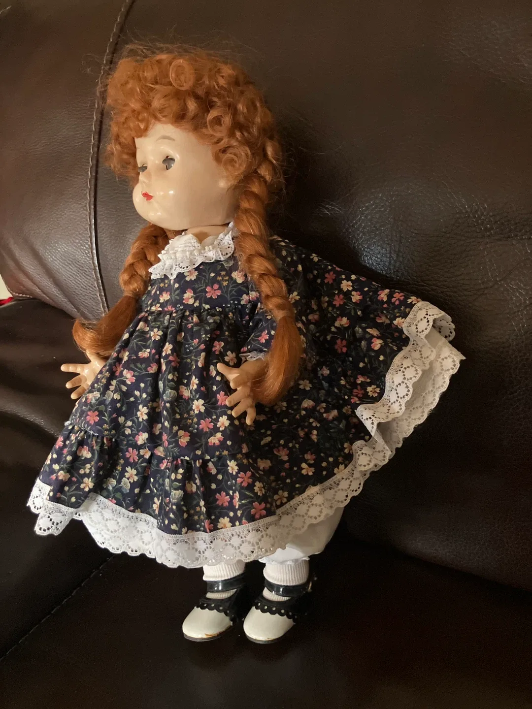 Antique Doll with Floral Dress image indicator(2)