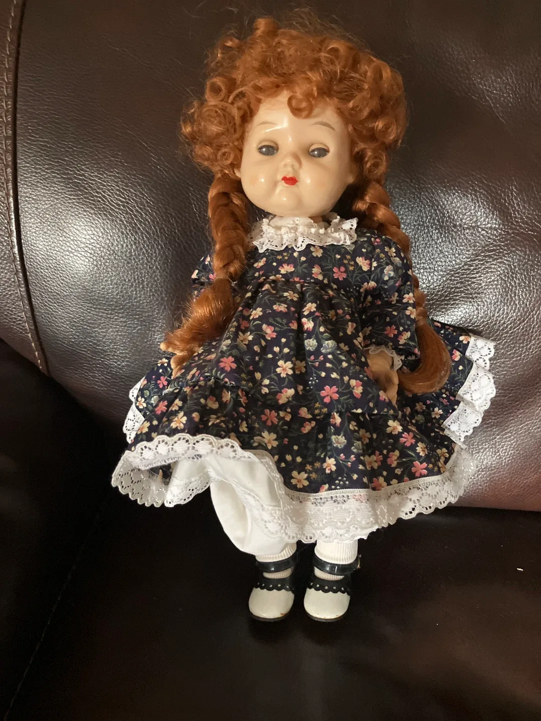 Antique Doll with Floral Dress image indicator(5)