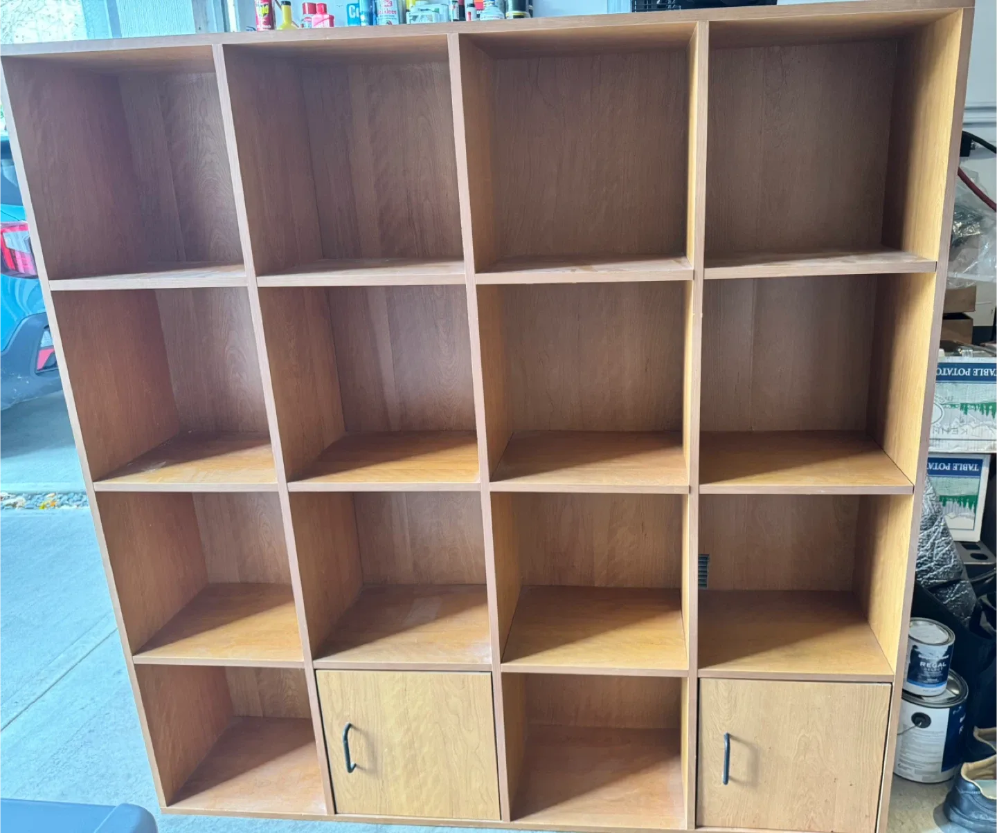 Wooden Cube Storage Shelf