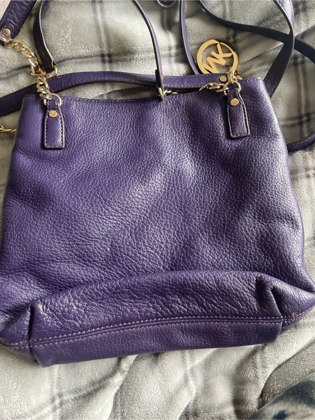Michael Kors Purple Leather Shoulder Bag image indicator(2)