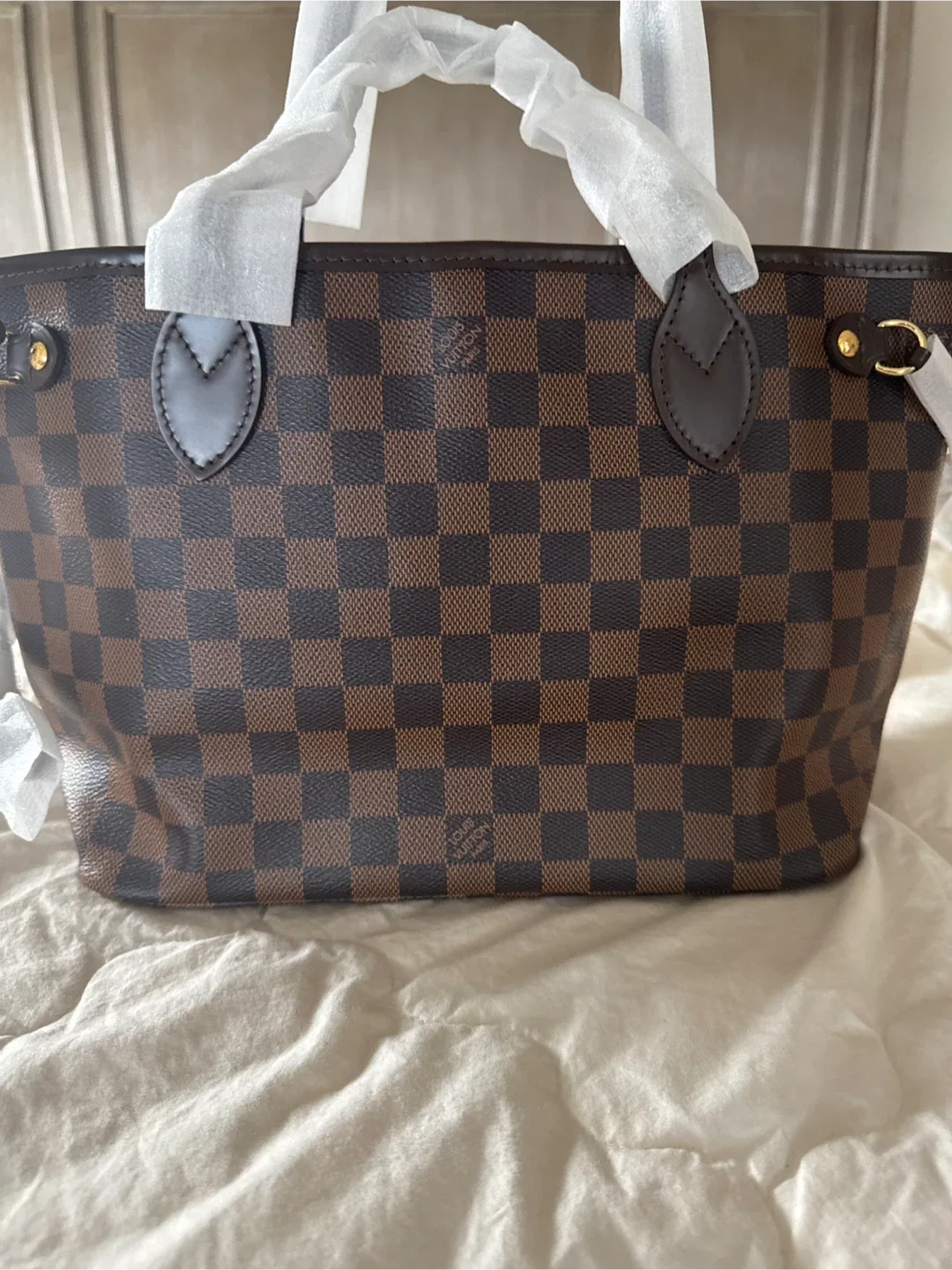 Louis Vuitton Neverfull MM Damier Ebene Tote