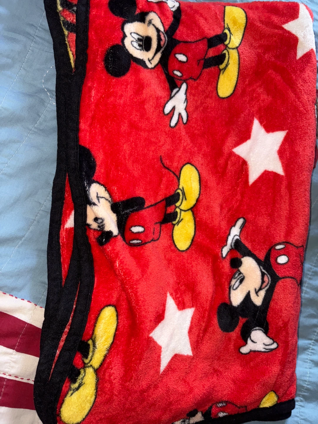 Mickey Mouse Red Blanket