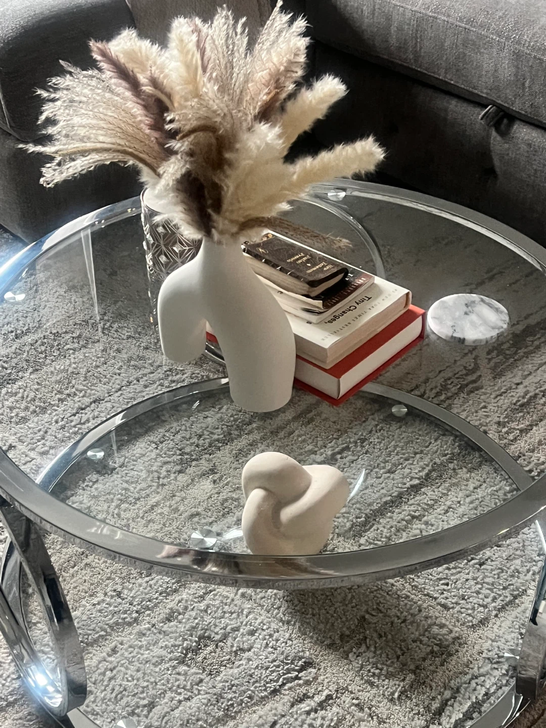 Round Glass Coffee Table - 31.5" - photo 3