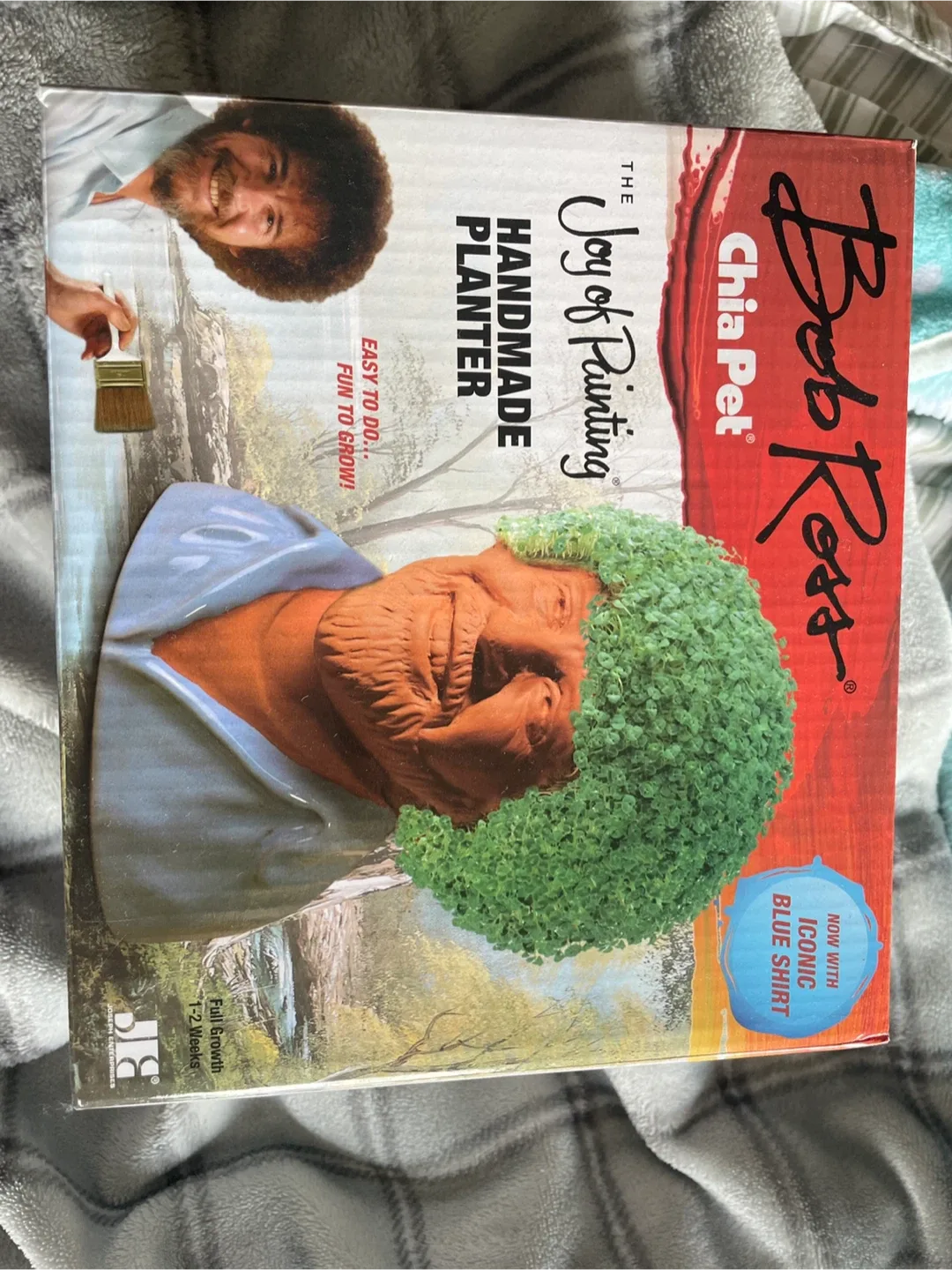 Bob Ross Chia Pet - The Joy of Painting Handmade Planter