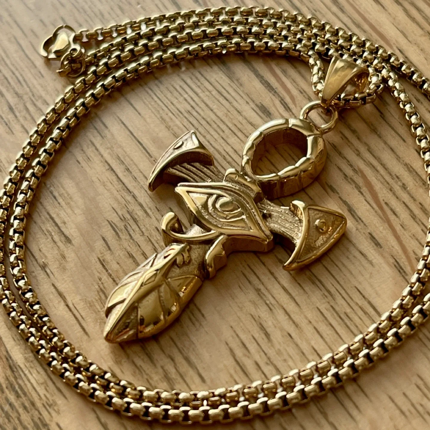 Eye of Horus titanium necklace