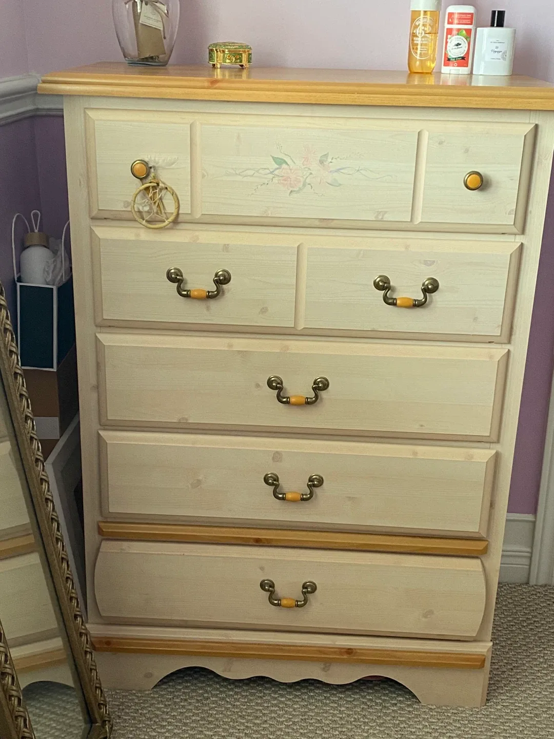 Wooden double Bed, night table & Dresser Set image indicator(2)