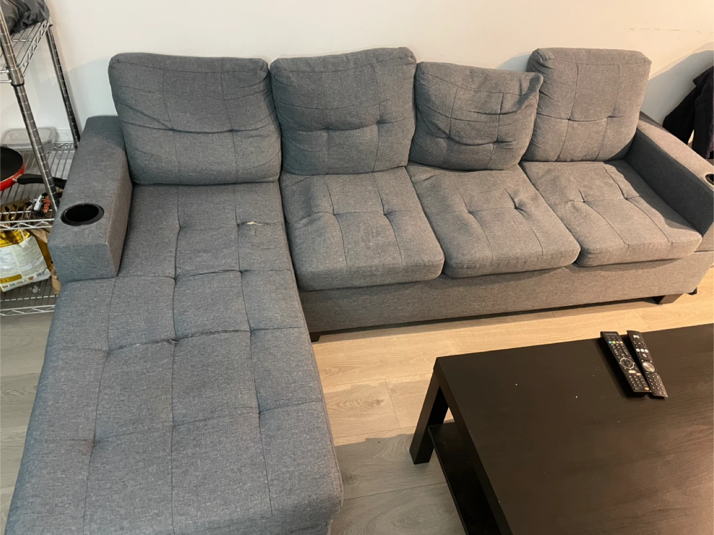 Grey Sectional Sofa - Some Wear - photo 2