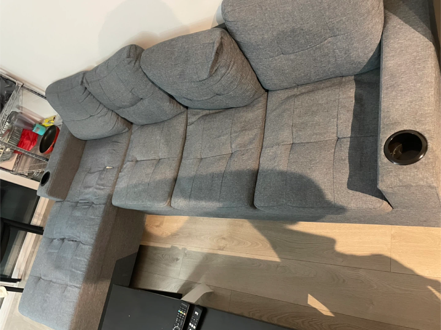 Grey Sectional Sofa - Some Wear - photo 3